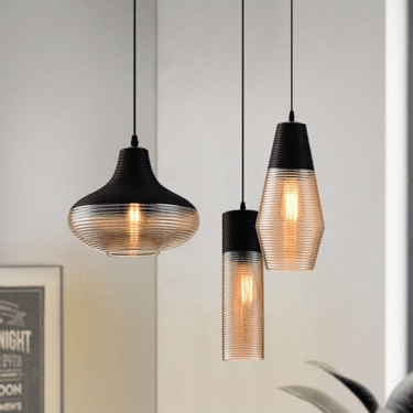 MNK-PD071 retro wave pattern bar decorative lamp with filament lamp