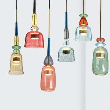 MNK-PD047 retro glass comrbination led pendant light