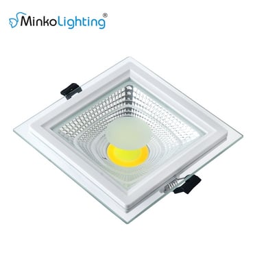 MNK-SSR02 led cob glass panel light round square