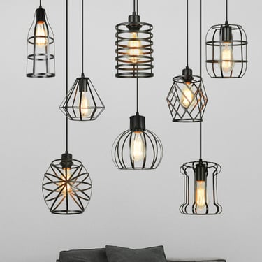 MNK-IR00 Lron Lampshade Pendant Light Lamp shade Loft DIY Metal Cage