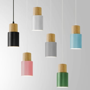 MNK-PD085 Macaron Lamp Shade Ceiling Hanging Lamp,modern Nordic Minimalist Pendant Light