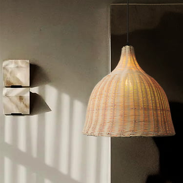 MNK-LC52 Vintage woven pendant light with E27 Base