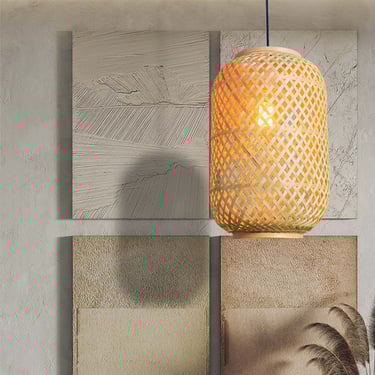 MNK-LC49 Southeast Asian Handmade Bamboo Lampshade