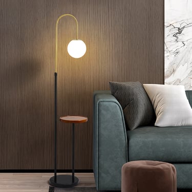 MNK-FL182 Industrial Iron Creative Shelf 1-Light Standing Floor Lamp