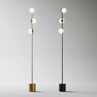 MNK-FL158 three glass ball floor lamp
