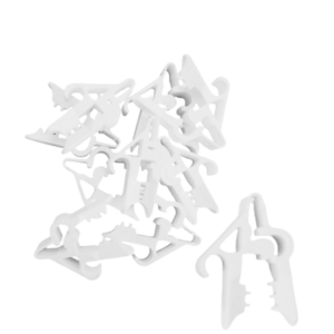 Baltos spalvos kojinių segtukai