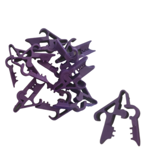 Violetinės spalvos kojinių segtukai