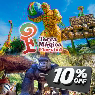 10% de desconto no parque Terra Mágica Florybal — atrações temáticas