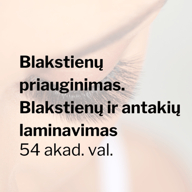 Blakstienų priauginimas. Blakstienų ir antakių laminavimas