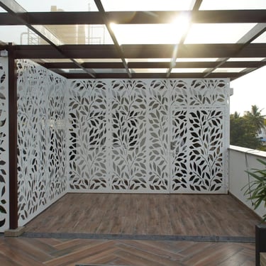 Pergola with Privacy Sheet by Mygreenearth