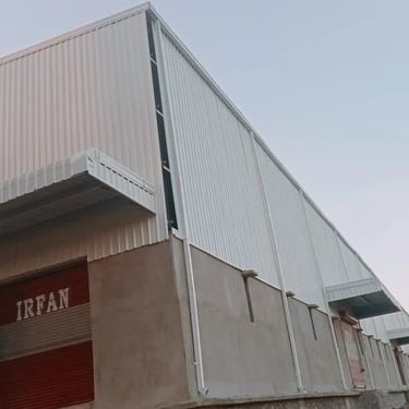 Large-span PEB shed construction project in Bangalore