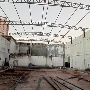 Heavy-duty steel structure for industrial shed in Bangalore