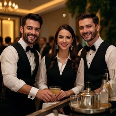 Bartender Lab Bar de São Paulo em ação no open bar de um casamento