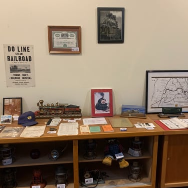 DO Line, railways, lanterns, hat, books, photos