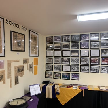 school fire, band uniform, senior classes