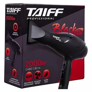 Secador de Cabelo Profissional Taiff Black Ion