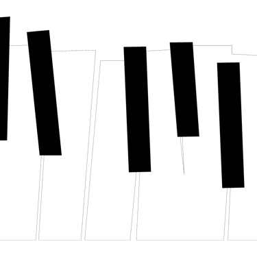 piano keys moving in white and blac color