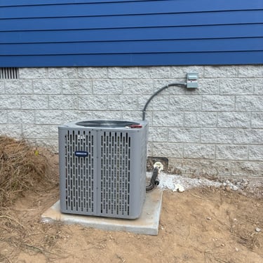 HVAC unit outside of new construction home
