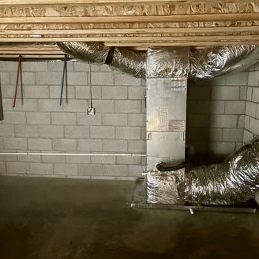 HVAC system in crawlspace