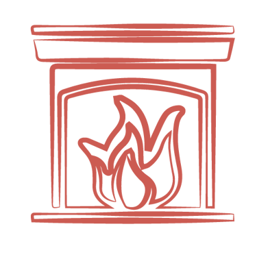 Une cheminée fermée avec insert