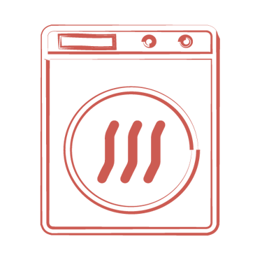 Sèche linge à disposition pour les longs séjours