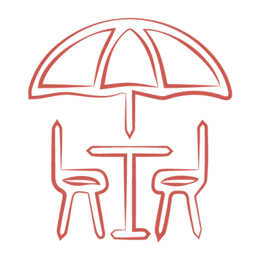 Jardin clôturé et salon de jardin 