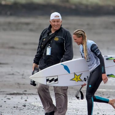Woman Surfer Laura Evener John Velvin photographer