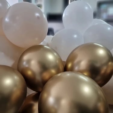 Balloon Garland setup for a Baby Shower in Capalaba, Redlands - party hire by SweetAz Co.