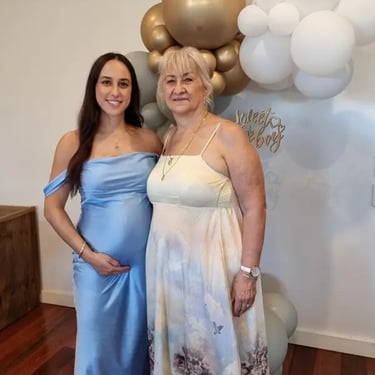 Balloon Garland setup for a Baby Shower in Wellingtonpoint, Redlands - party hire by SweetAz Co.