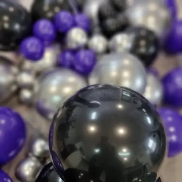 Balloon Garland captured during a Birthday Party in Lota, Brisbane - party hire by SweetAz Co.