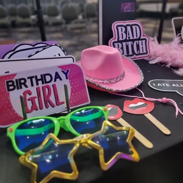 Balloon Garland setup for a Black Gold in Annerley, Brisbane - party hire by SweetAz Co.