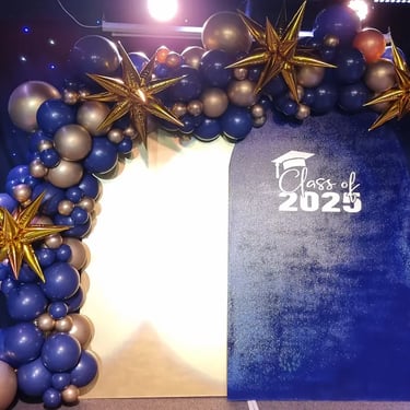 Balloon Garland featured at a Senior Formal in Loganholme, Logan - party hire by SweetAz Co.