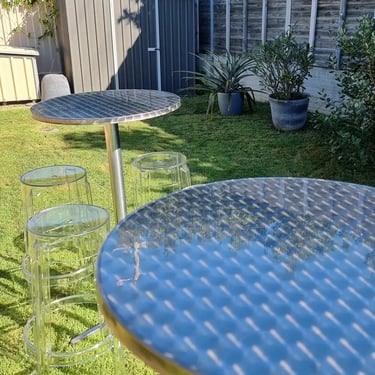 Cocktail Table ready for guests to mingle at a Birthday Celebration in Redlandbay, Redlands - party hire by SweetAz Co.