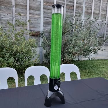 Drink Tower ready for guests at a 40Th Birthday in Alexandrahills, Redlands - party hire by SweetAz Co.