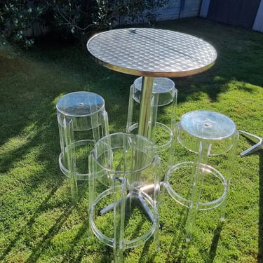 Dry Bar surrounded by ghost stools for a Birthday Party in Redlandbay, Redlands - party hire by SweetAz Co.