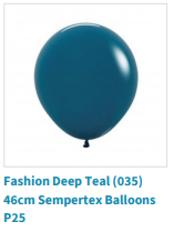 Fashion deep teal balloon by Sempertex used by SweetAz Co. for their balloon garlands in Redlands