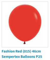 Fashion red balloon by Sempertex used by SweetAz Co. for their balloon garlands in Redlands
