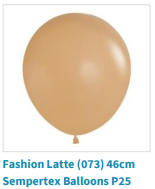 Fashion latte balloon by Sempertex used by SweetAz Co. for their balloon garlands in Brisbane