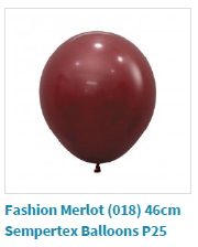 Fashion merlot balloon by Sempertex used by SweetAz Co. for their balloon garlands in Moreton