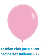 Fashion pink balloon by Sempertex used by SweetAz Co. for their balloon garlands in Redlands