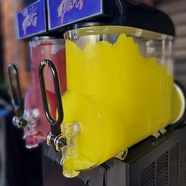 Mocktail slushie machine at Chrissie's MS Fundraiser in Capalaba, Redlands.