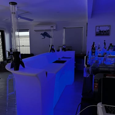 Glow Bar prep and testing for a  21st Birthday in Redlandbay, Redlands - party hire by SweetAz Co.