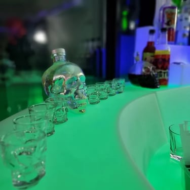 Glow Bar featured at a Halloween Party in Mountcotton, Redlands - party hire by SweetAz Co.