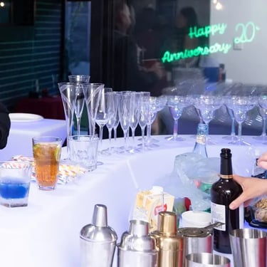 Glow Bar featured at a Vow Renewal in Birkdale, Redlands - party hire by SweetAz Co.