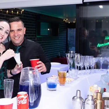 Glow Bar setup for a Wedding Anniversary in Sheldon, Redlands - party hire by SweetAz Co.