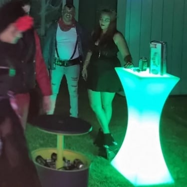 Glow Cocktail Table Hire in Mountcotton, Redlands - party hire by SweetAz Co.