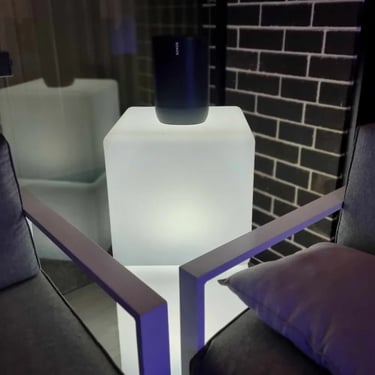 Glow Cube setup for a Birthday Party in Redlandbay, Redlands - party hire by SweetAz Co.