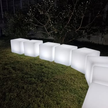 Glow Cube seating for a House Party in Birkdale, Redlands - party hire by SweetAz Co.