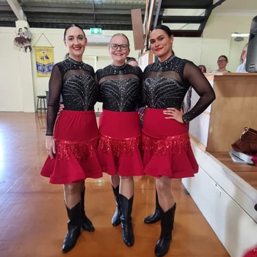 Line Dancing event in full costume for a Show Case in Crestmead, Logan - party hire by SweetAz Co.