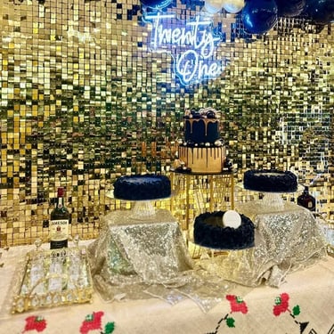 Neon Sign setup for a 21st Birthday in Sunnybank, Brisbane - party hire by SweetAz Co.